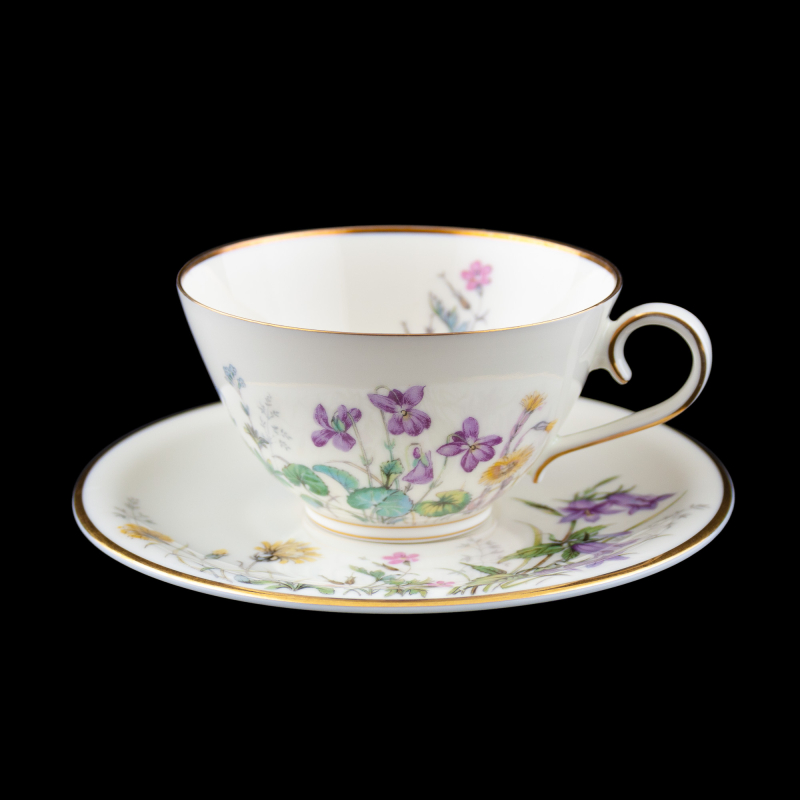 Coffee Cup Saucer Scene H Wiesengrund Und Bergeshoehn Krautheim