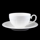 Villeroy & Boch Cameo White (Cameo Weiss) Breakfast Cup & Saucer In Excellent Condition