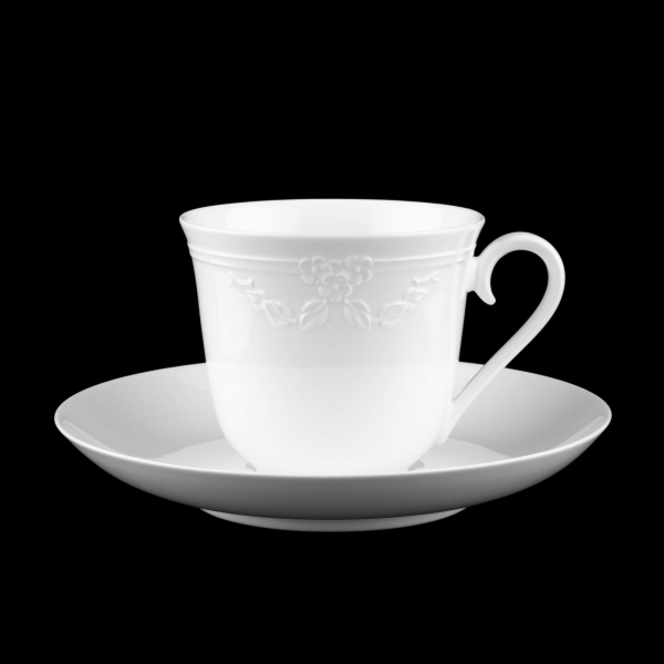 Villeroy & Boch Fiori White (Fiori Weiss) Coffee Cup & Saucer 2nd Choice