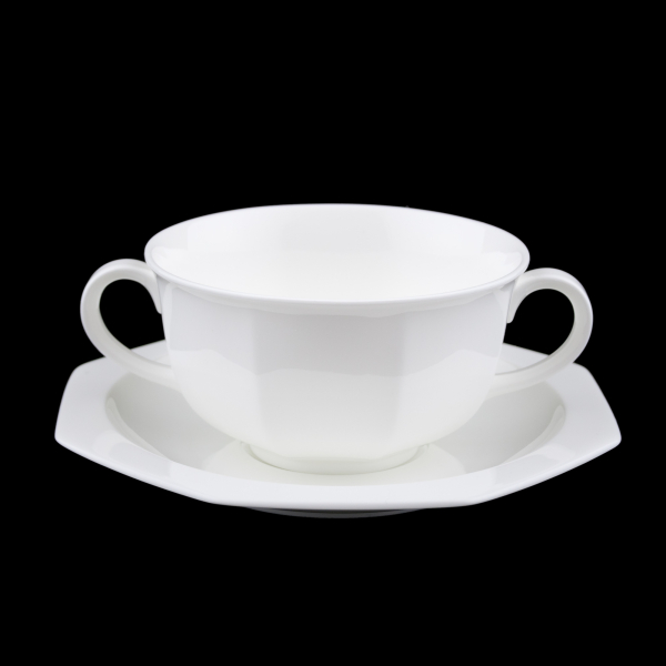 Villeroy & Boch Heinrich Astoria Weiss Suppentasse + Untertasse neuwertig