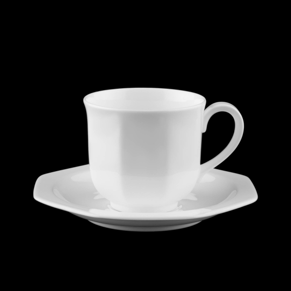 Villeroy & Boch Heinrich Astoria Weiss Espressotasse + Untertasse neuwertig