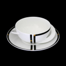 Rosenthal Cupola Nera Cream Soup Bowl & Saucer In...