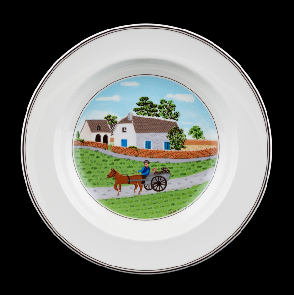 Villeroy & Boch Naif Rim Soup Bowl Farmer In Excellent Condition